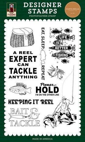 Carta Bella Gone Fishing Keeping It Reel Clear Stamps (CBGF374040) Carta Bella Gone Fishing Keeping It Reel Clear Stamps (CBGF374040)