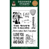 Carta Bella Gone Fishing Hooked On Fishing Clear Stamps (CBGF374041)