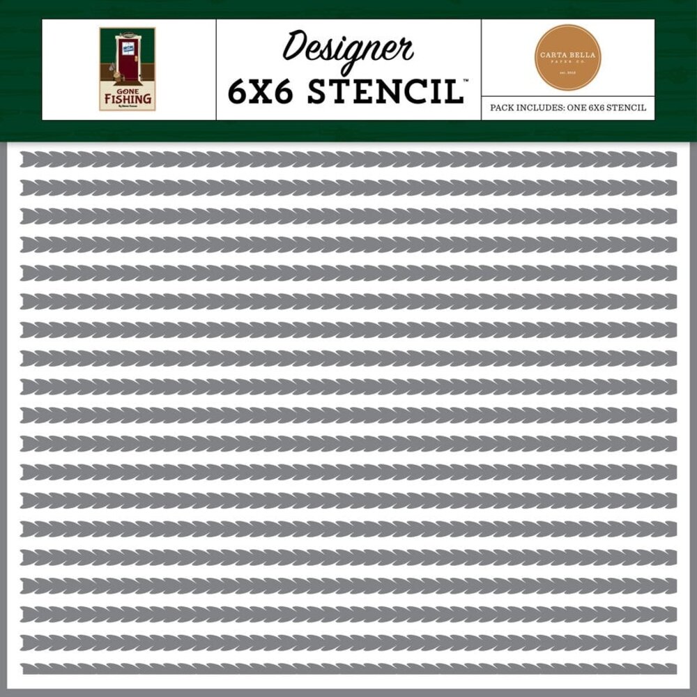 Carta Bella Gone Fishing River Is Calling Stencil (CBGF374033)