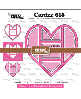Crealies Cardzz Dies Frame & Inlay Felicity (CLCZ613) Crealies Cardzz Dies Frame & Inlay Felicity (CLCZ613)