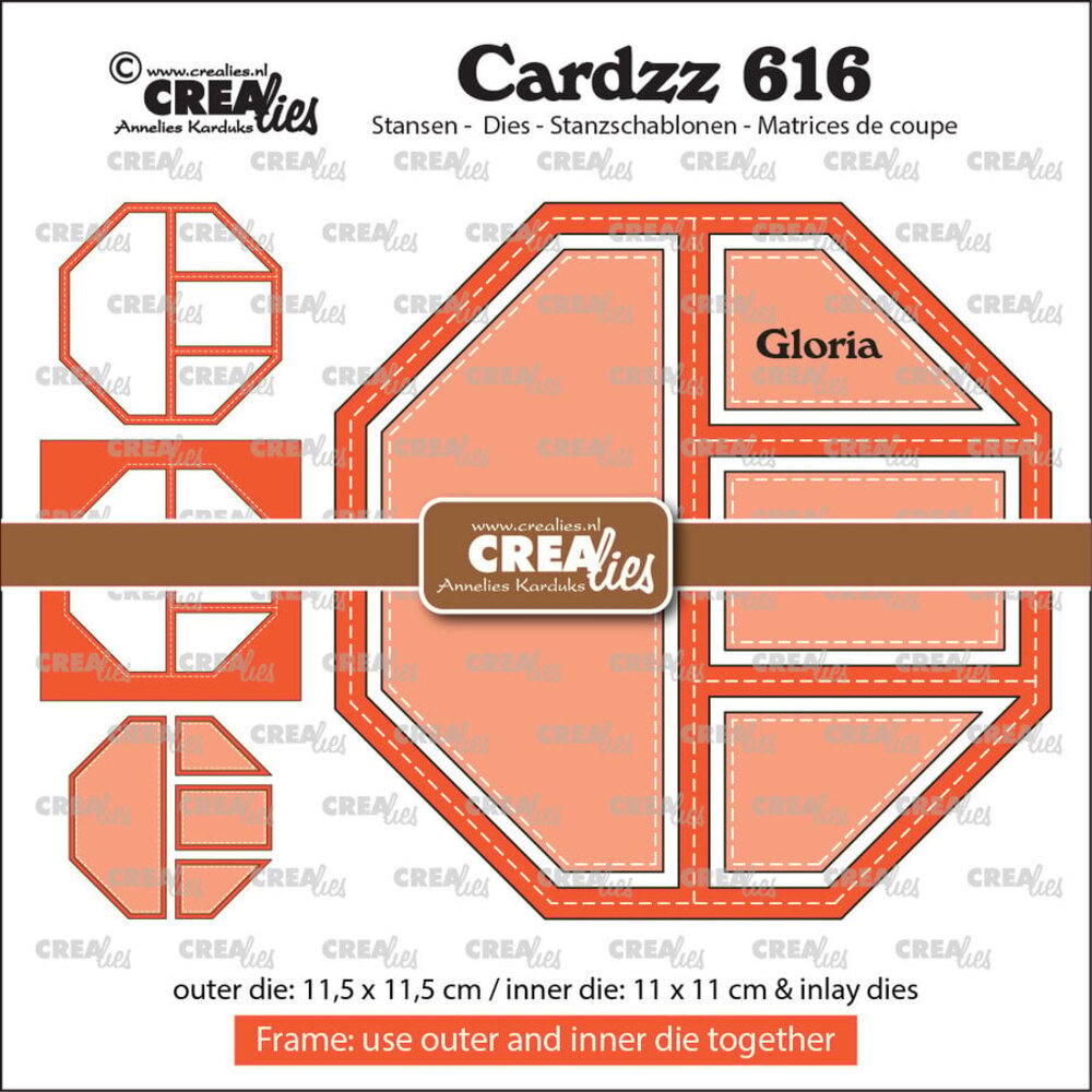 Crealies Cardzz Dies Frame & Inlay Gloria (CLCZ616)