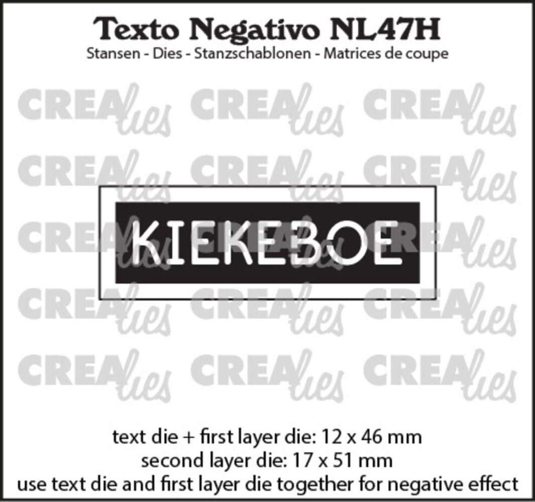 Crealies Texto Negativo Dies Kiekeboe (NL47H) Crealies Texto Negativo Dies Kiekeboe (NL47H)