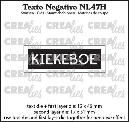 Crealies Texto Negativo Dies Kiekeboe (NL47H) Crealies Texto Negativo Dies Kiekeboe (NL47H)