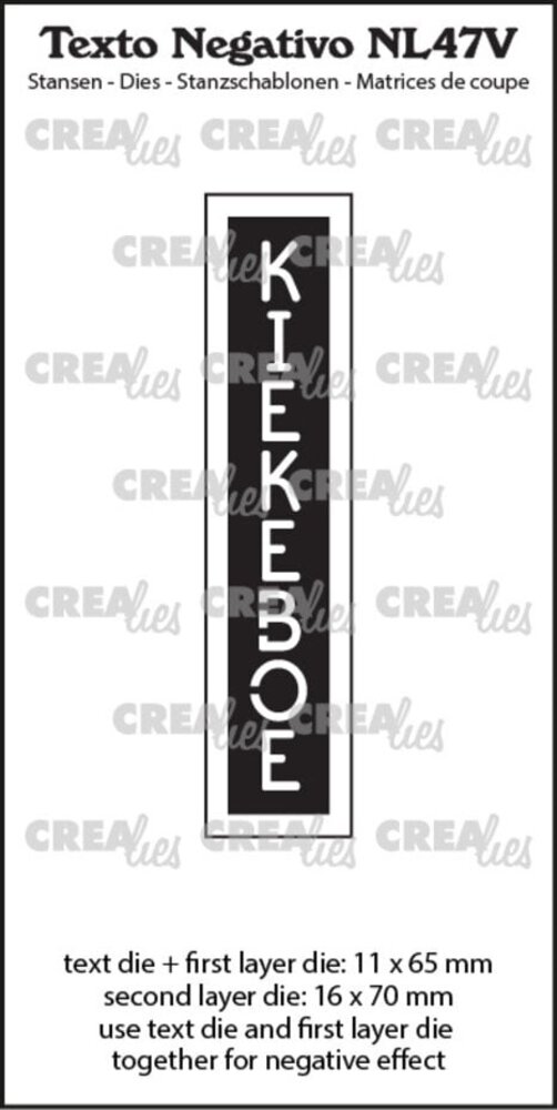 Crealies Texto Negativo Dies Kiekeboe (NL47V)