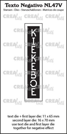 Crealies Texto Negativo Dies Kiekeboe (NL47V)