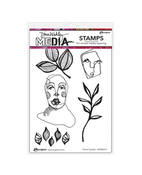Dina Wakley MEdia Phone Doodles Cling Stamps (MDR83214) Dina Wakley MEdia Phone Doodles Cling Stamps (MDR83214)