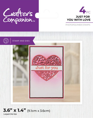 Crafter's Companion Just For You With Love Stamp & Dies (CC-STD-JFYWL)