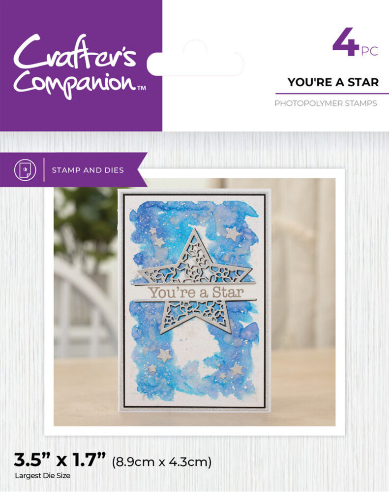 Crafter's Companion You're a Star Stamp & Dies (CC-STD-YAST) Crafter's Companion You're a Star Stamp & Dies (CC-STD-YAST)