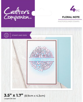 Crafter's Companion Floral Note Stamp & Dies (CC-STD-FLNO) Crafter's Companion Floral Note Stamp & Dies (CC-STD-FLNO)