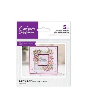Crafter's Companion Bloom Where You Are Planted Stamp & Dies (CC-STD-BWYAP) Crafter's Companion Bloom Where You Are Planted Stamp & Dies (CC-STD-BWYAP)