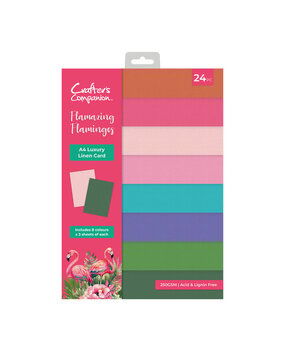Crafter's Companion Flamazing Flamingos A4 Luxury Linen Card Pack (FLFL-LINEN-A4) Crafter's Companion Flamazing Flamingos A4 Luxury Linen Card Pack (FLFL-LINEN-A4)
