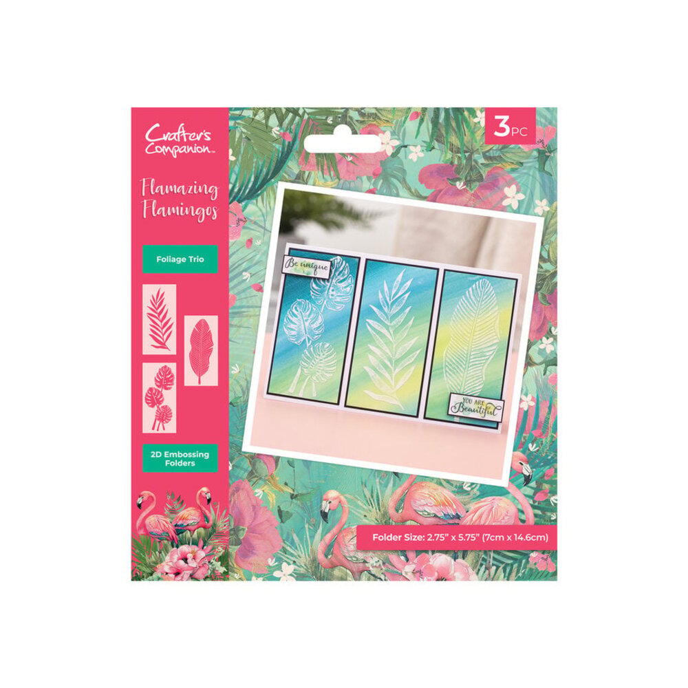 Crafter's Companion Flamazing Flamingos 2D Embossing Folder Foilage Trio (FLFL-EF-FTRI) Crafter's Companion Flamazing Flamingos 2D Embossing Folder Foilage Trio (FLFL-EF-FTRI)