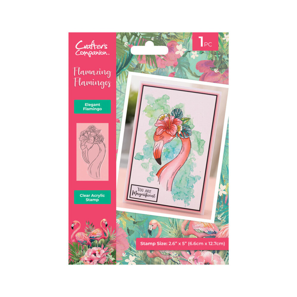 Crafter's Companion Flamazing Flamingos Clear Stamps Elegant Flamingo (FLFL-CA-ST-EFL) Crafter's Companion Flamazing Flamingos Clear Stamps Elegant Flamingo (FLFL-CA-ST-EFL)