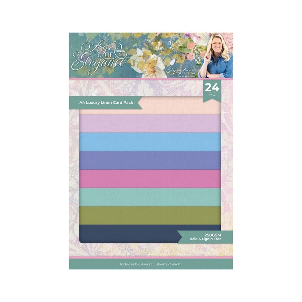 Crafter's Companion Age of Elegance A4 Luxury Linen Card Pack (SS-AOE-LINEN-A4) Crafter's Companion Age of Elegance A4 Luxury Linen Card Pack (SS-AOE-LINEN-A4)