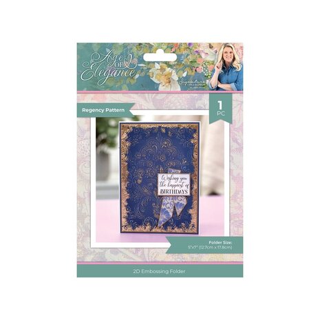 Crafter's Companion Age of Elegance 2D Embossing Folders Regency Pattern (SS-AOE-EF5-REPA)