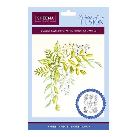 Sheena Watercolour Fusion Clear Stamp Foilage Fillers (SD-WF-STP-FOFI) Sheena Watercolour Fusion Clear Stamp Foilage Fillers (SD-WF-STP-FOFI)