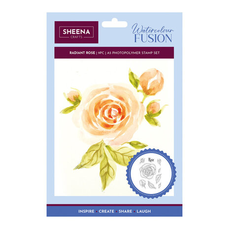 Sheena Watercolour Fusion Clear Stamp Radiant Rose (SD-WF-STP-RARO)