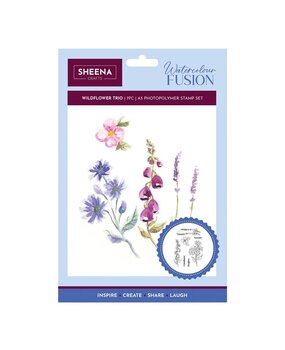 Sheena Watercolour Fusion Clear Stamp Wildflower Trio (SD-WF-STP-WITR) Sheena Watercolour Fusion Clear Stamp Wildflower Trio (SD-WF-STP-WITR)