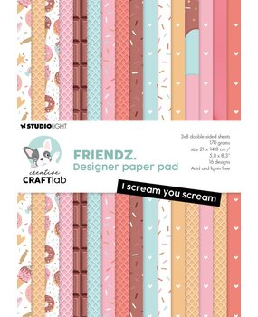 Creative Craftlab Friendz I Scream You Scream A5 Paper Pad (CCL-FR-DPP191) Creative Craftlab Friendz I Scream You Scream A5 Paper Pad (CCL-FR-DPP191)