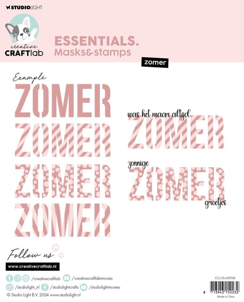 Creative Craftlab Essentials Masks & Stamps Zomer (CCL-ES-MST08)
