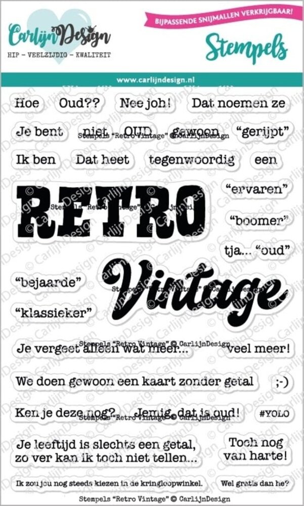 Carlijn Design Stempels Retro Vintage (CDST-0118)