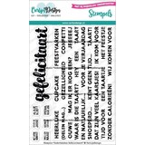 Carlijn Design Stempels Onderteksten Gefelicitaart (CDST-0119)