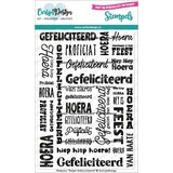 Carlijn Design Stempels Vakjes Gefeliciteerd (CDST-0120)