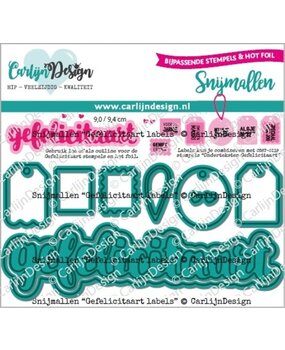Carlijn Design Snijmallen Gefelicitaart Labels (CDSN-0255) Carlijn Design Snijmallen Gefelicitaart Labels (CDSN-0255)