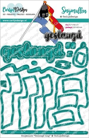 Carlijn Design Snijmallen Geslaagd + Vlag (CDSN-0261)