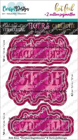 Carlijn Design Hot Foil Verjaardagswensen (CDHF-0049) Carlijn Design Hot Foil Verjaardagswensen (CDHF-0049)