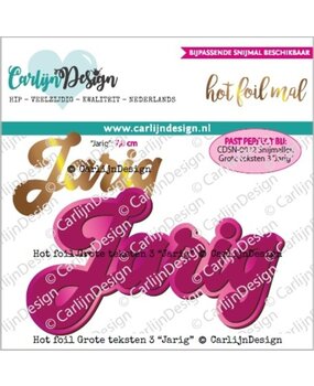 Carlijn Design Hot Foil Grote Teksten 3 Jarig (CDHF-0052) Carlijn Design Hot Foil Grote Teksten 3 Jarig (CDHF-0052)