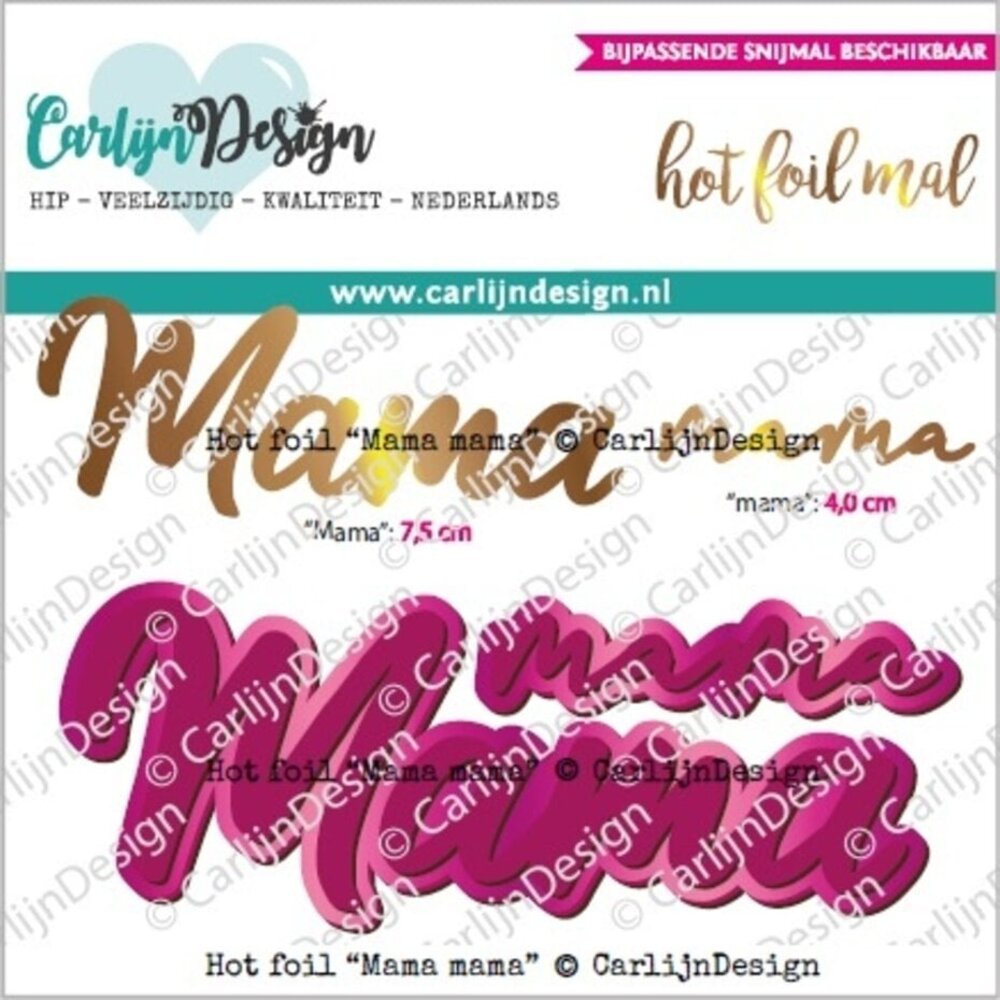 Carlijn Design Hot Foil Mama mama (CDHF-0054) Carlijn Design Hot Foil Mama mama (CDHF-0054)