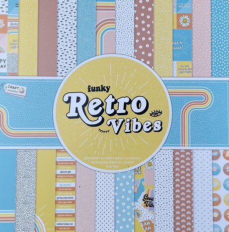 Craft Sensations Retro Funky Vibes 12x12 Inch Paper Pad (CR0237/21A3)
