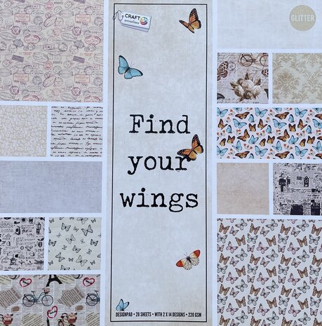 Craft Sensations Find Your Wings 12x12 Inch Paper Pad (CR9016/A) Craft Sensations Find Your Wings 12x12 Inch Paper Pad (CR9016/A)