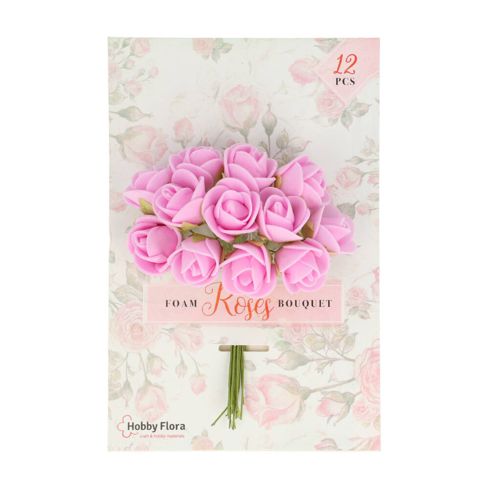 Hobby Flora Foam Roses Bouquet Pink (3200366)