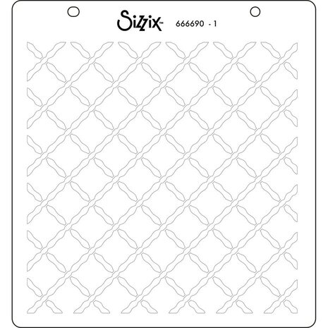 Sizzix Layered Stencil Watercolour Flowers & Lattice (666690)