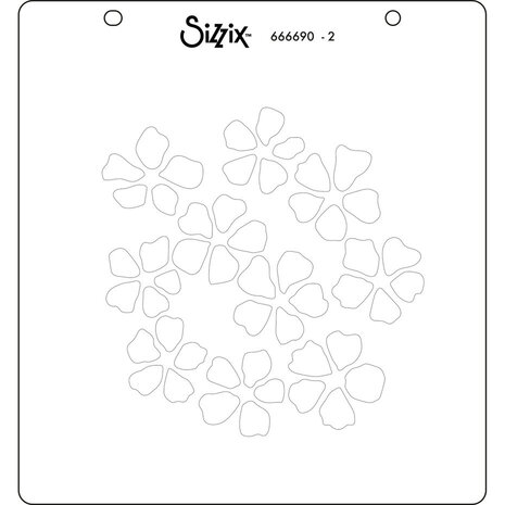 Sizzix Layered Stencil Watercolour Flowers & Lattice (666690)