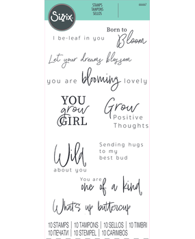 Sizzix Clear Stamps Born to Bloom (666667) Sizzix Clear Stamps Born to Bloom (666667)