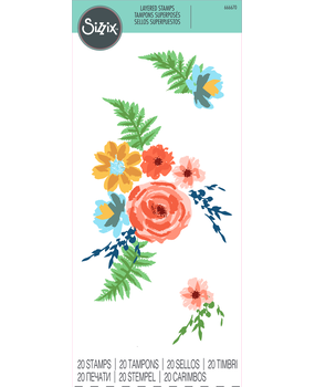 Sizzix Layered Clear Stamps Painted Florals (666670) Sizzix Layered Clear Stamps Painted Florals (666670)