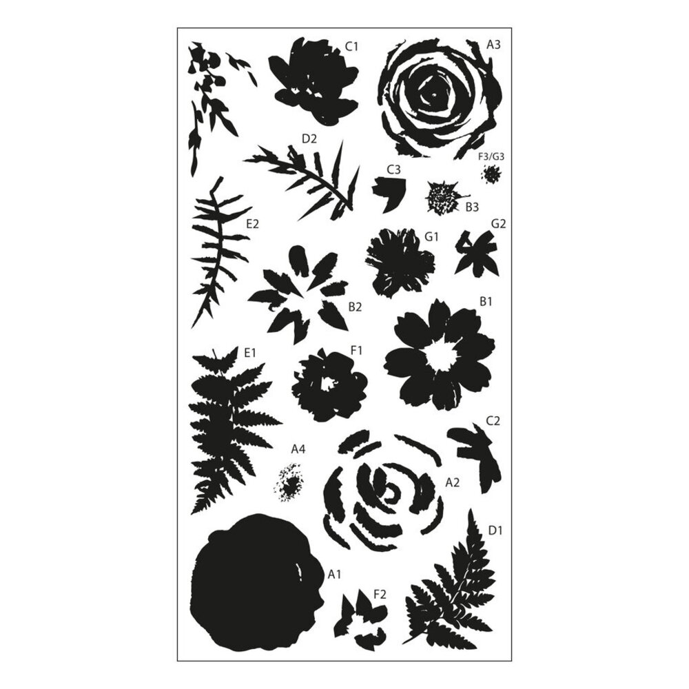 Sizzix Layered Clear Stamps Painted Florals (666670) Sizzix Layered Clear Stamps Painted Florals (666670)