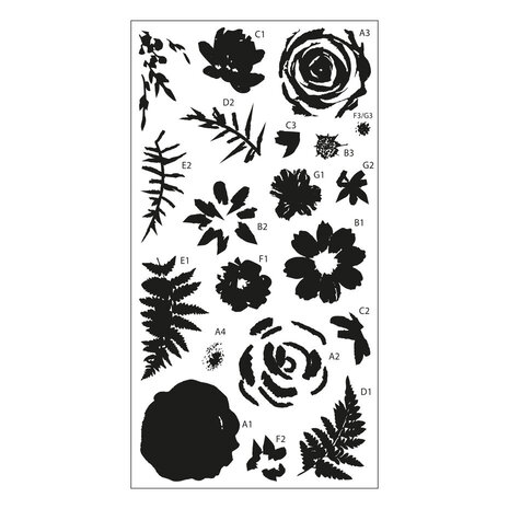 Sizzix Layered Clear Stamps Painted Florals (666670) Sizzix Layered Clear Stamps Painted Florals (666670)