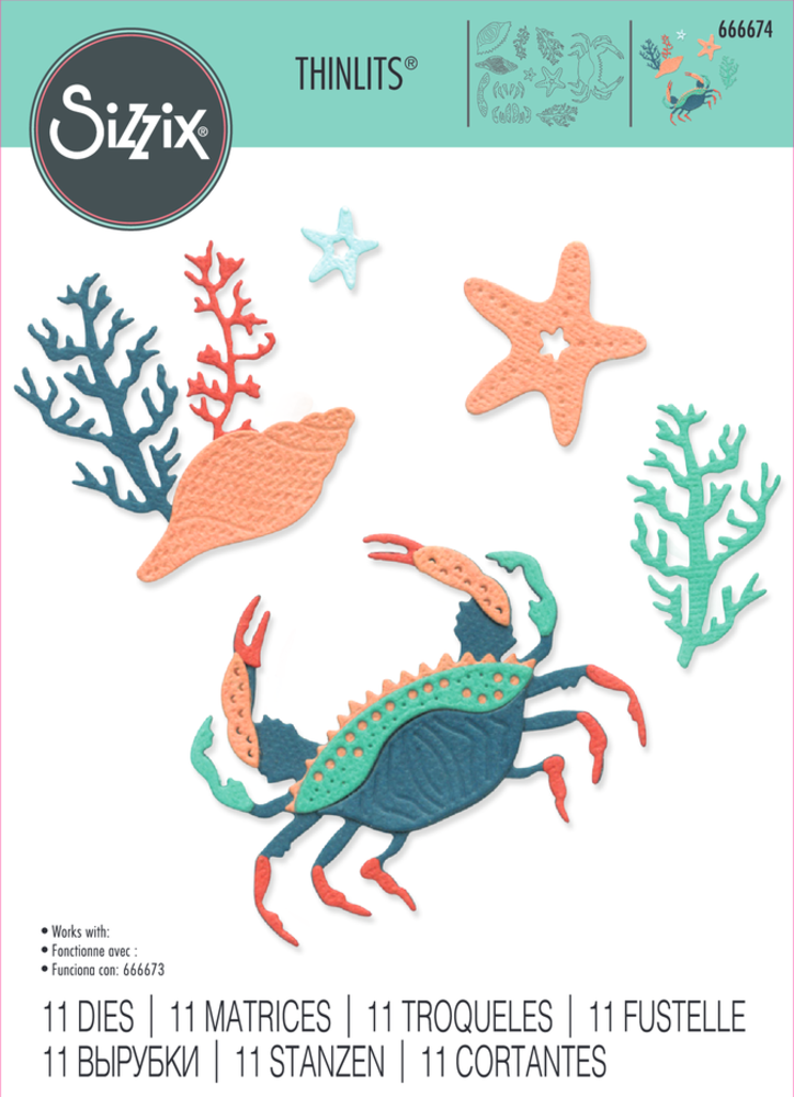 Sizzix Thinlits Die Set Ocean Medley (666674)