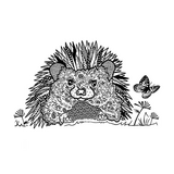 Crafty Individuals Happy Hedgehog Unmounted Rubber Stamps (CI-645)