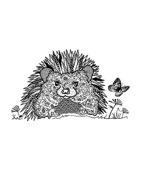 Crafty Individuals Happy Hedgehog Unmounted Rubber Stamps (CI-645) Crafty Individuals Happy Hedgehog Unmounted Rubber Stamps (CI-645)