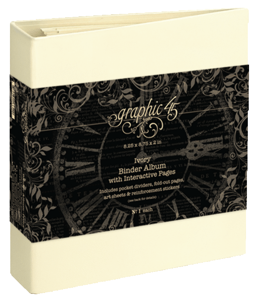 Graphic 45 Binder Album with Interactive Pages Ivory (4502922) Graphic 45 Binder Album with Interactive Pages Ivory (4502922)