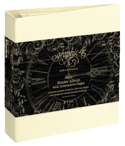 Graphic 45 Binder Album with Interactive Pages Ivory (4502922) Graphic 45 Binder Album with Interactive Pages Ivory (4502922)