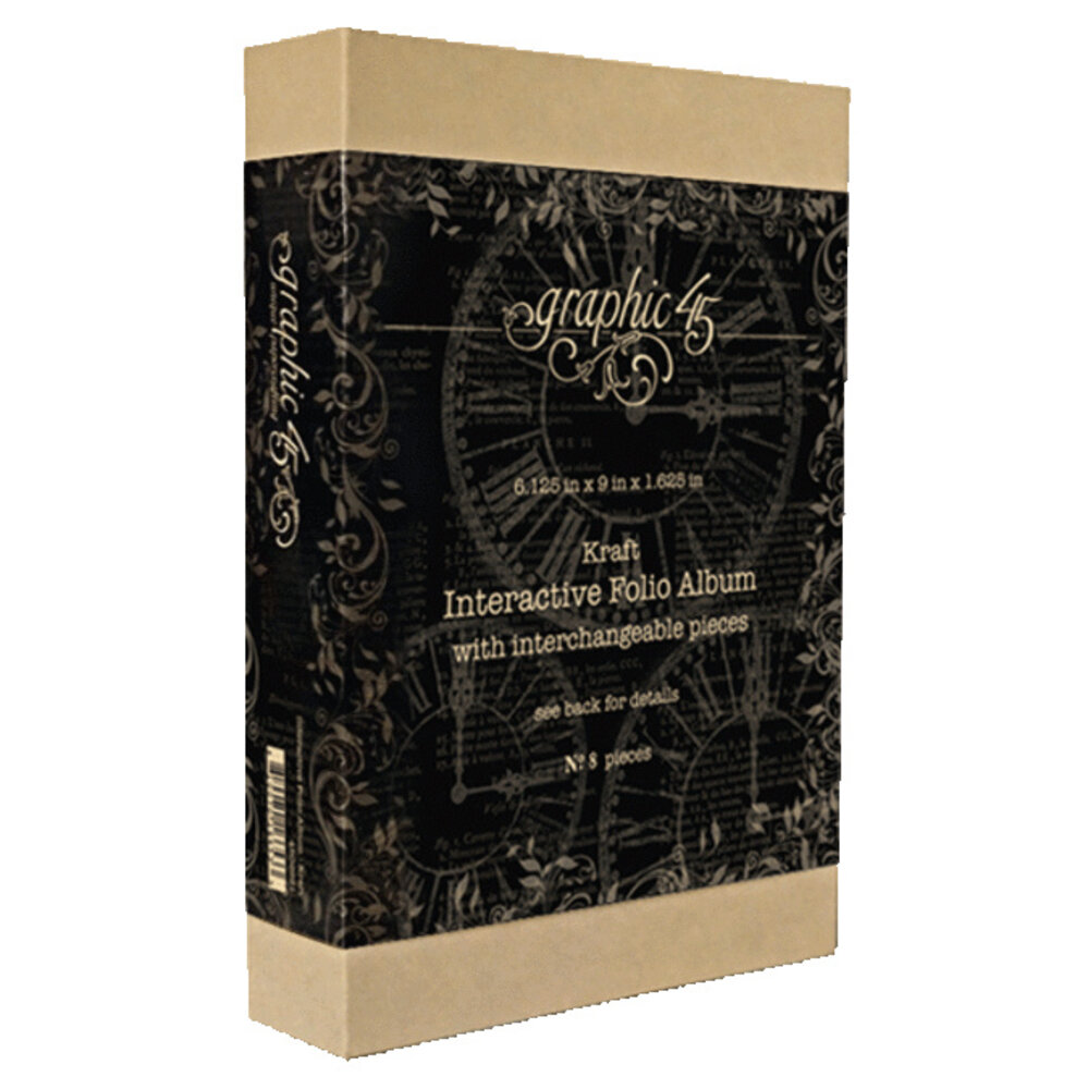 Graphic 45 Interactive Folio Album with Interchangeable Pieces Kraft (4502921)