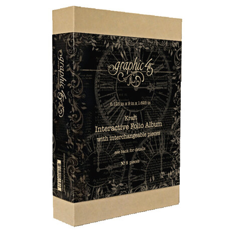 Graphic 45 Interactive Folio Album with Interchangeable Pieces Kraft (4502921)