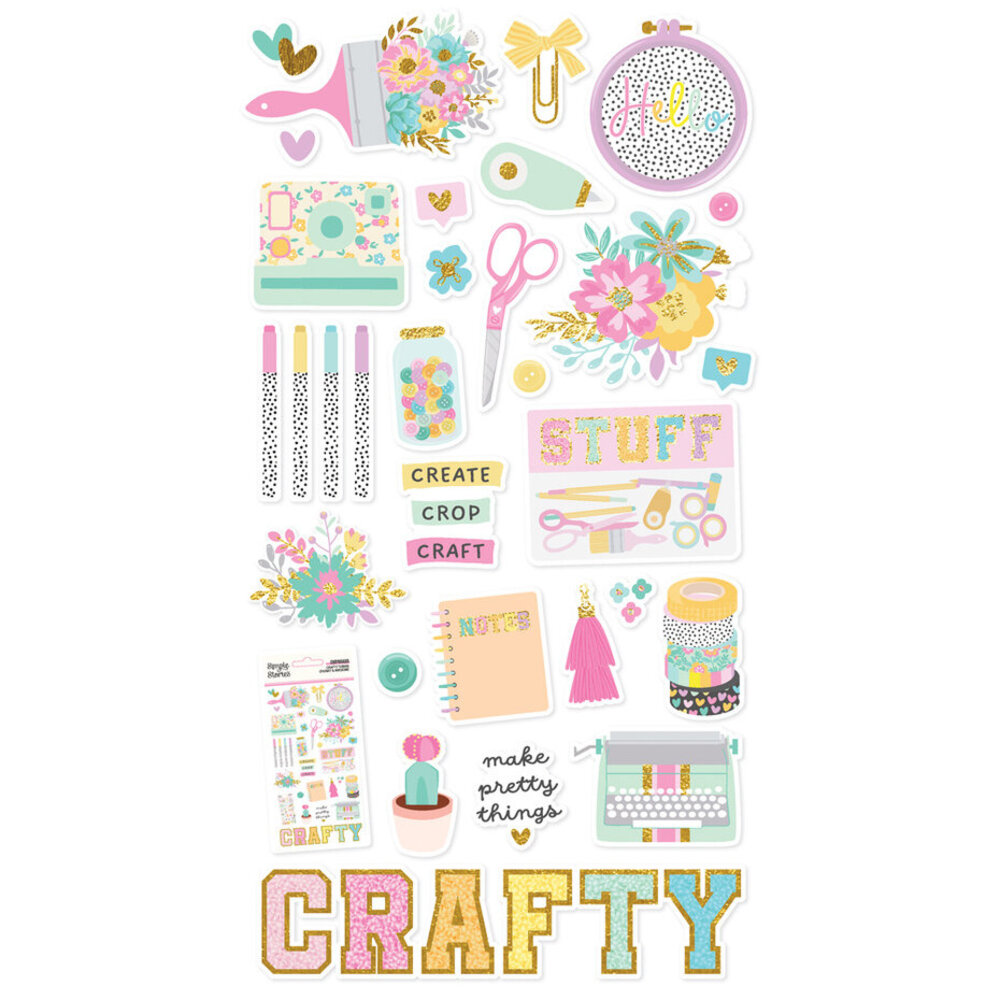 Simple Stories Crafty Things Chipboard Stickers (22517)