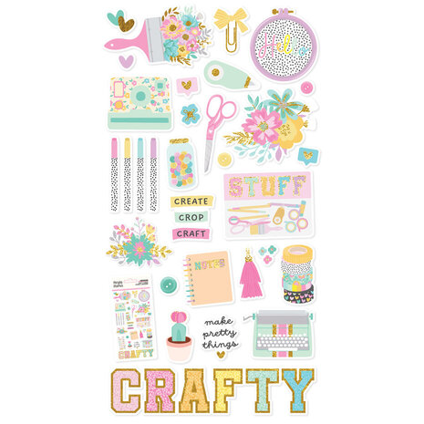 Simple Stories Crafty Things Chipboard Stickers (22517)